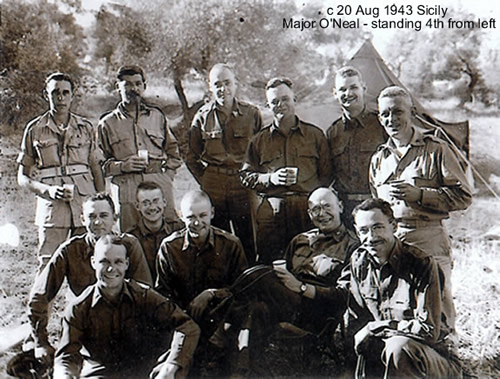 Major O'Neal 4th from left standing